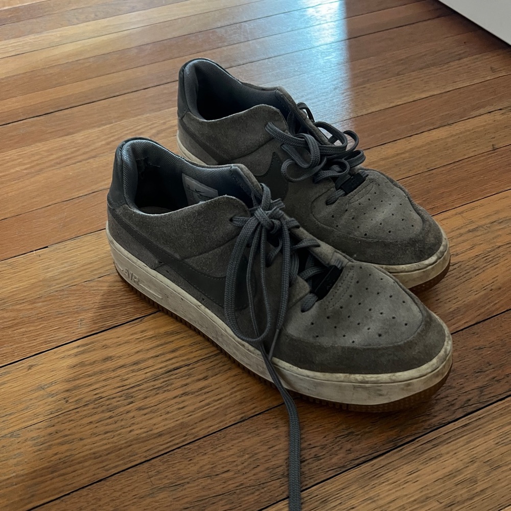 Grey Suade AF1s used